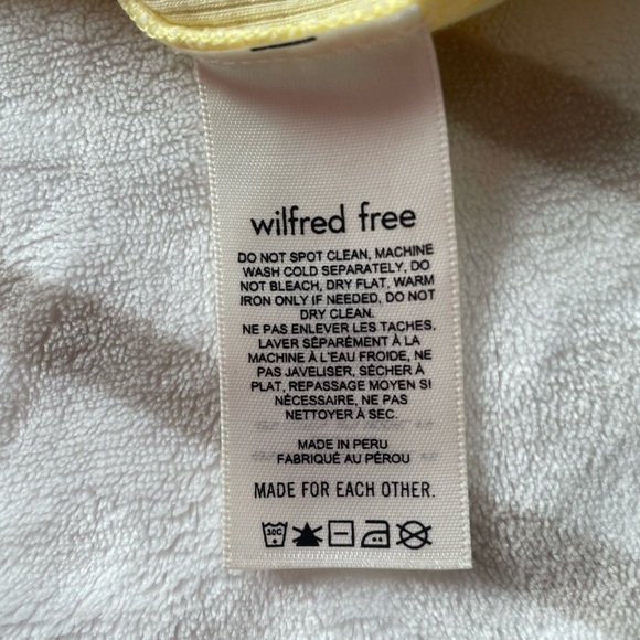 EUC, Wilfred Free Women’s Scoopneck Racerback Baby Yellow Crop Tank Top Size XS - Picture 7 of 9